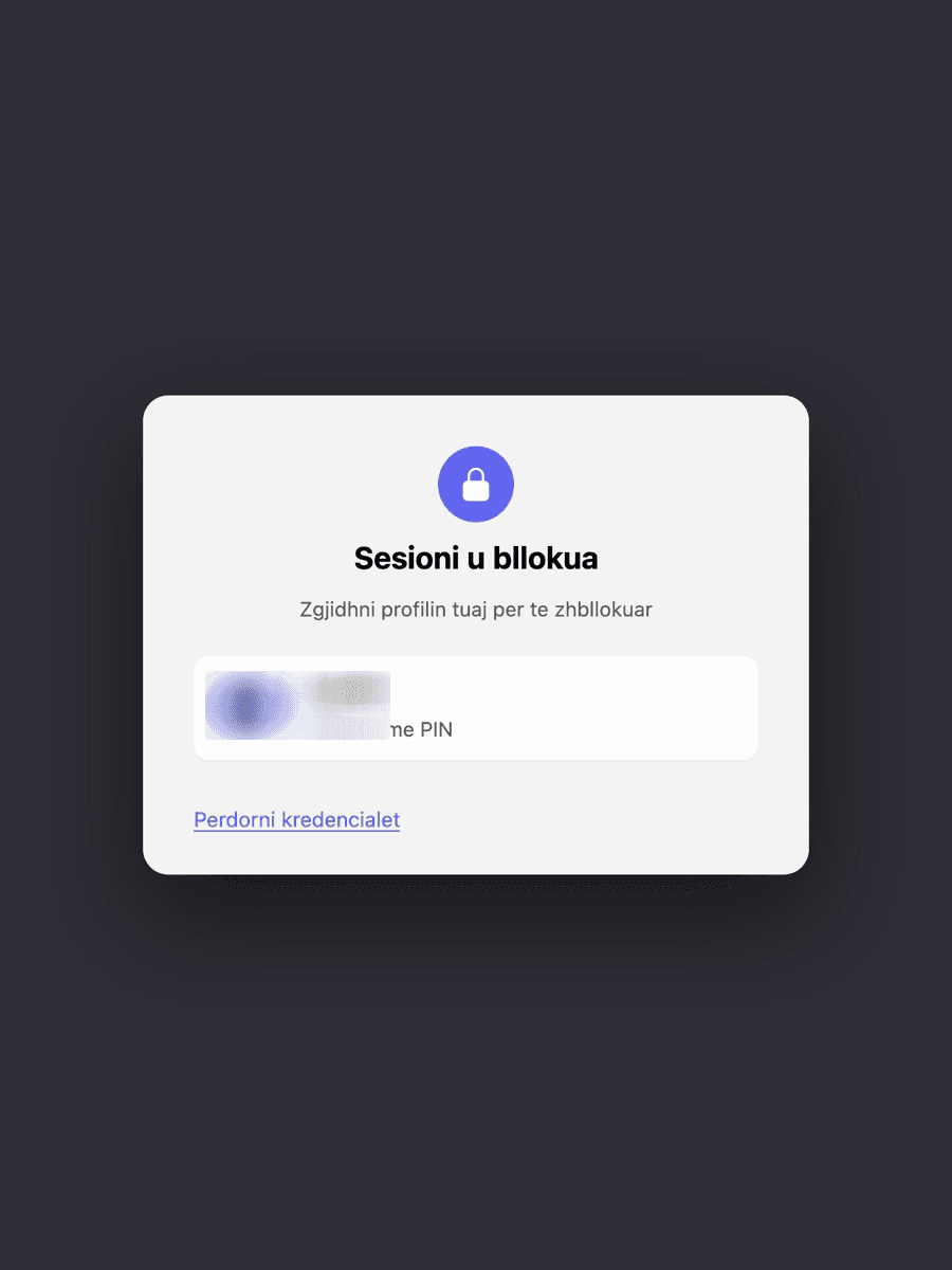 Lock screen prompting a staff member to unlock with their PIN